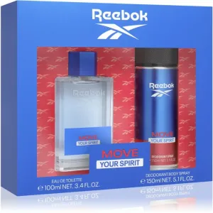 Reebok Move Your Spirit darčeková kazeta toaletná voda 100 ml + dezodorant 150 ml pre mužov