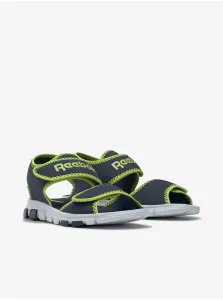 Zeleno-čierne chlapčenské sandále Reebok Wave Glider III #638827