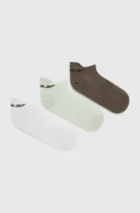Ponožky Reebok 3-pak dámske, biela farba
