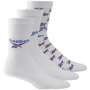Ponožky Reebok CLASSICS FOLD-OVER CREW SOCKS 3 PAIRS Biela #164551