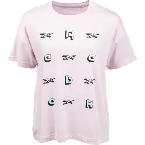 Reebok TRAINING ESSENTIALS GRAPHIC TEE-LOGO Dámske tričko, ružová, veľkosť XL