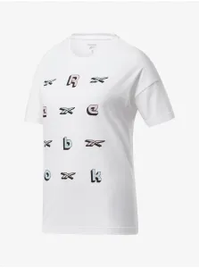 Reebok TRAINING ESSENTIALS GRAPHIC TEE-LOGO Dámske tričko, biela, veľkosť M