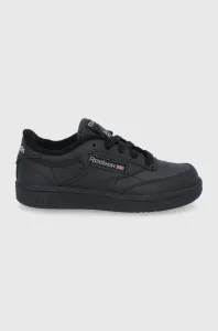 Detské kožené topánky Reebok Classic Club C BS6182 čierna farba #174705