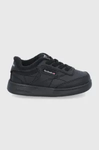 Detské kožené topánky Reebok Classic Club C FZ2096 čierna farba
