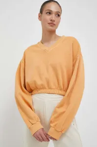Bavlnená mikina Reebok Classic dámska, oranžová farba, jednofarebná #8641722