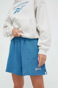 Bavlnené šortky Reebok Classic vzorované, vysoký pás