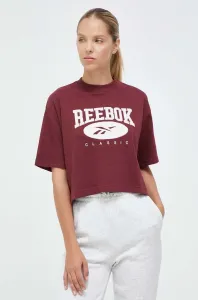 Bavlnené tričko Reebok Classic bordová farba
