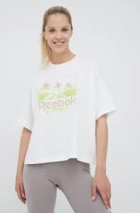 Bavlnené tričko Reebok Classic H49281 béžová farba, #240740