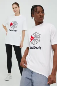 Bavlnené tričko Reebok Classic HD4015 biela farba, s potlačou