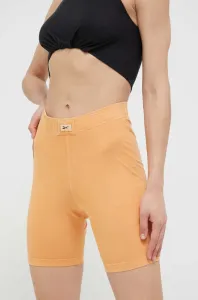 Šortky Reebok Classic dámske, oranžová farba, jednofarebné, vysoký pás
