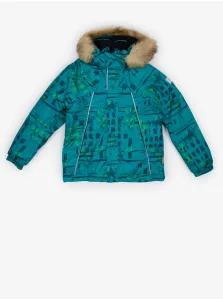 Zelená chlapčenská vzorovaná zimná bunda Reima Niisi #5586580