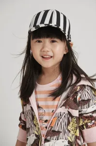 Detská čiapka Reima čierna farba, vzorovaná