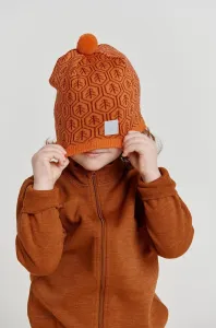 Detská čiapka Reima oranžová farba biela, vlnená #294509