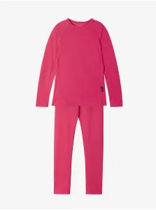 Tmavoružový dievčenský set funkčného trička a nohavíc Reima Lani #613671