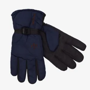 Námornícky modré zateplené pánske rukavice s reguláciou zápästia - doplnky