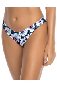 Modro-biele kvetované plavkové nohavičky brazílskeho strihu Cheeky Brazilian Cut Bikini Hibiscus #7006306