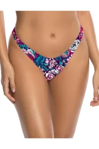 Modro-fuchsiové kvetované plavkové tangá High Cut Cheeky Bikini Rio #7003241