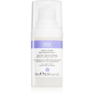 REN Clean Skincare Keep Young And Beautiful Instant Brightening Beauty Shot 15 ml očný gél na veľmi suchú pleť; proti vráskam; na rozjasnenie pleti