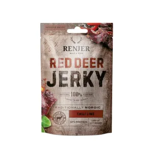 Sušené jelenie mäso Red Deer Jerky - Renjer, chilli and lime, 25g