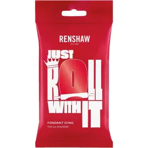 Červená poťahovacia hmota - rolovaný fondán Red Renshaw 250 g - Renshaw
