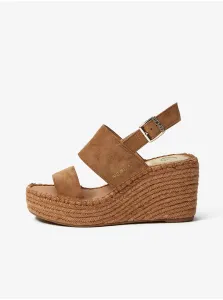 Brown Wedge Sandals in Suede Replay - Women #637606