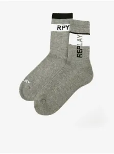 Súprava dvoch šedých pánskych ponožiek Replay #6545940