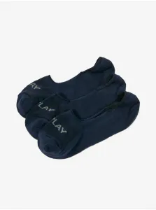 Súprava troch párov pánskych ponožiek v tmavo modrej farbe Replay #6400185