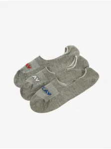 Súprava troch párov pánskych ponožiek v šedej farbe Replay #6370075