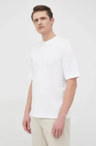 Bavlnené tričko Resteröds biela farba, jednofarebné #214593