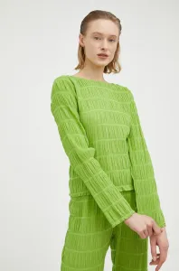 Tričko s dlhým rukávom Résumé dámsky, zelená farba