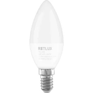 Žárovka LED E14 6W C37 bílá teplá RETLUX RLL 426