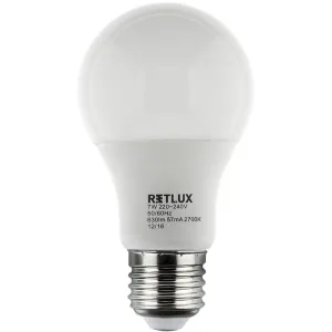 Žárovka LED E27  9W A60 bílá teplá RETLUX RLL 244