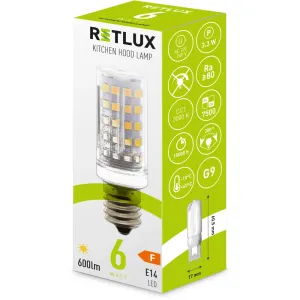 Žárovka LED E14  6W bílá teplá RETLUX RLL 459