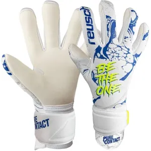 Reusch PURE CONTACT SILVER Futbalové brankárske rukavice, biela, veľkosť