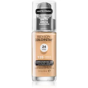 Revlon Colorstay Combination Oily Skin SPF15 30 ml make-up pre ženy 135 Vanilla na všetky typy pleti; na mastnú pleť; na problematickú pleť s akné