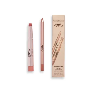 Makeup Revolution Soph X Lip Kit kontúrovacia ceruzka na pery s balzamom odtieň Candy Icing 1,9 g