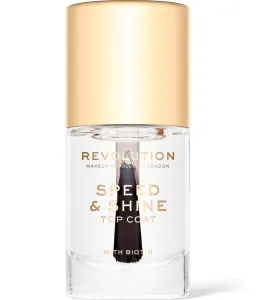 Makeup Revolution Speed & Shine rýchloschnúci lak na nechty priesvitný 10 ml