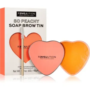 Revolution Relove So Peachy Soap Brow Tin pomáda na obočie s kefkou 40 g #906367