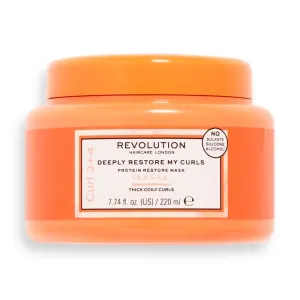 Revolution Haircare Intenzívna hydratačná maska pre kučeravé a vlnité vlasy Deeply Restore My Curl s (Protein Restore Mask) 220 ml