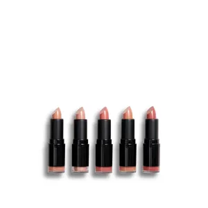Revolution PRO Lipstick Collection saténový rúž darčeková sada odtieň Blushed Nudes 5x3,2 g