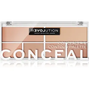 Revolution Relove Conceal Me Concealer & Contour Palette 11,2 g kontúrovacia paletky pre ženy Fair