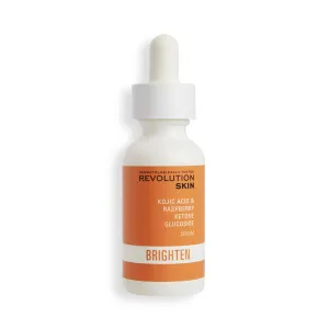 Revolution Skincare Brighten Kojic Acid & Raspberry Ketone Glucoside Serum 30 ml pleťové sérum pre ženy na pigmentové škvrny; na rozjasnenie pleti
