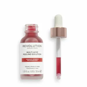 Revolution Skincare Multi Acid Moderate - Strength Peeling Solution 30 ml peeling na rozjasnenie pleti; na citlivú a podráždenú pleť