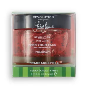 Revolution Skincare X Jake-Jamie Feed Your Face Watermelon Mask 50 ml pleťová maska pre ženy na dehydratovanu pleť; na unavenú pleť