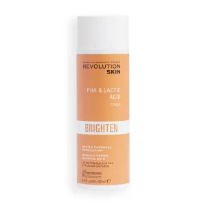 Revolution Skincare Brighten PHA & Lactic Acid jemné exfoliačné tonikum pre suchú a citlivú pokožku 200 ml