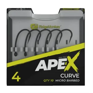Ridgemonkey háčik ape-x curve barbed 10 ks - veľkosť 6