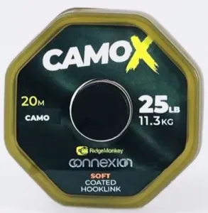 Ridgemonkey šnúrka connexion camox soft coated hooklink 20 m - 25 lb