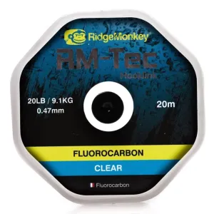 Ridgemonkey tec fluorocarbon-nosnosť 15 lb / návin 20 m / farba číra
