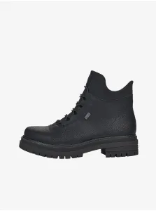 Čierne dámske zateplené členkové topánky Rieker #8383067
