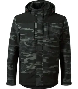 RIMECK Vertex Camo Pánska zimná softshellová bunda W56 camouflage dark gray M